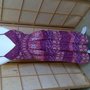 Raya Sun pink and purple abstract sundress size M